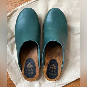 Kitty Clogs - Low Klassisk in agave leather, new